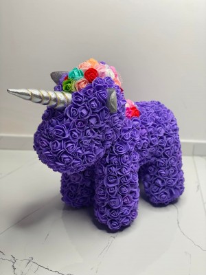 VIENARAGIS IŠ DIRBTINIŲ ROŽIŲ(VIOLETINIS)