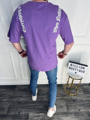 OVERSIZE VIOLETINIAI MARŠKINĖLIAI