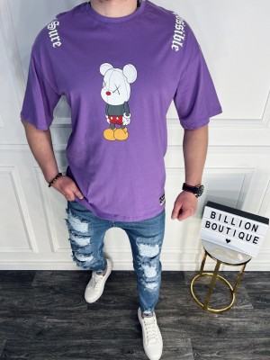 OVERSIZE VIOLETINIAI MARŠKINĖLIAI